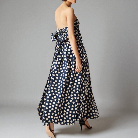 J. Crew Collection strapless bow-back maxi dress Size 10 - Picture 2 of 10